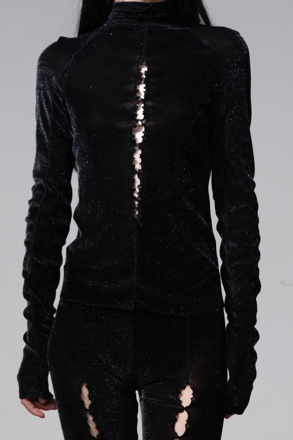 RUI Velvet Cutout Turtleneck RAW23WV02 Black